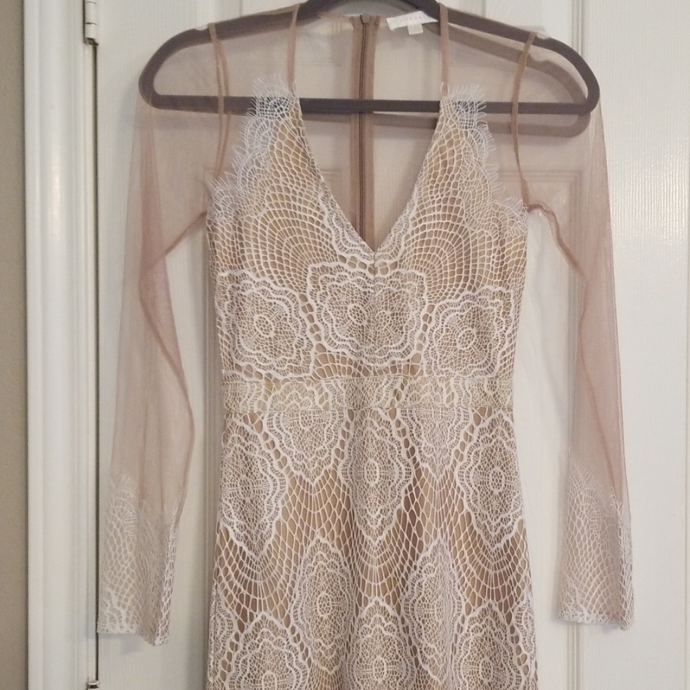 Lace Nude Minidress
